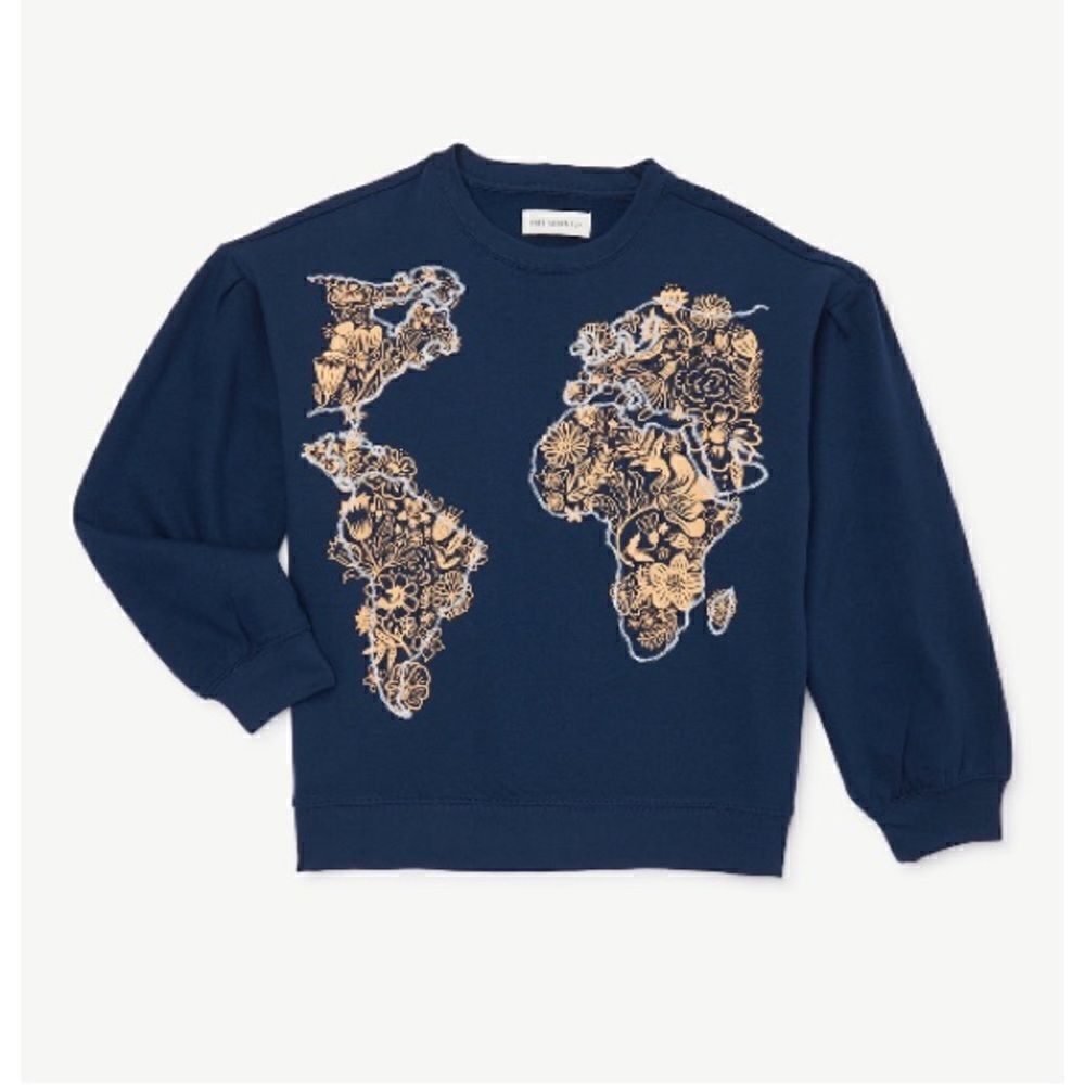 Girls Graphic Crewneck Sweatshirt with Long Sleeves, Sizes 6X